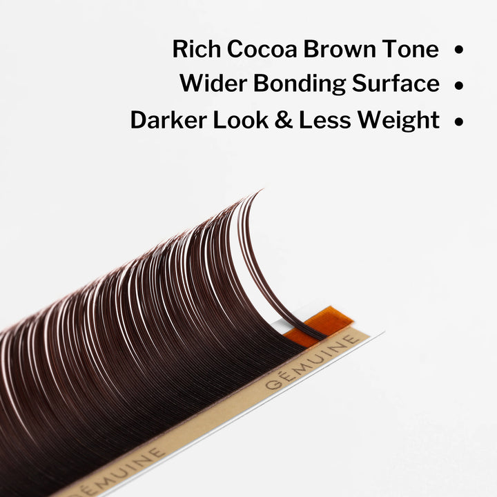 Gemuine Cocoa Brown Flat Lash Tray 0.15MM